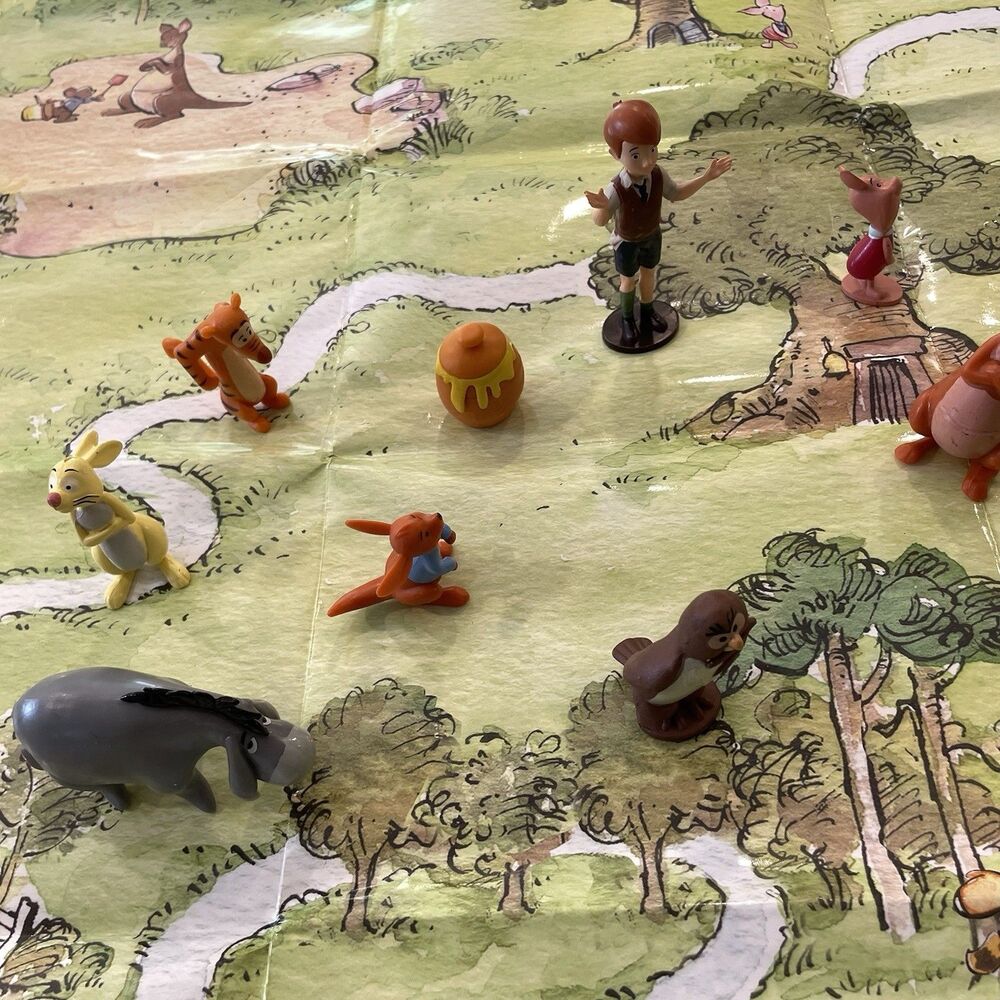 Winnie The Pooh Figure Set 10 Pieces With Poster Play set Disney Cake Toppers - Picture 4 of 5